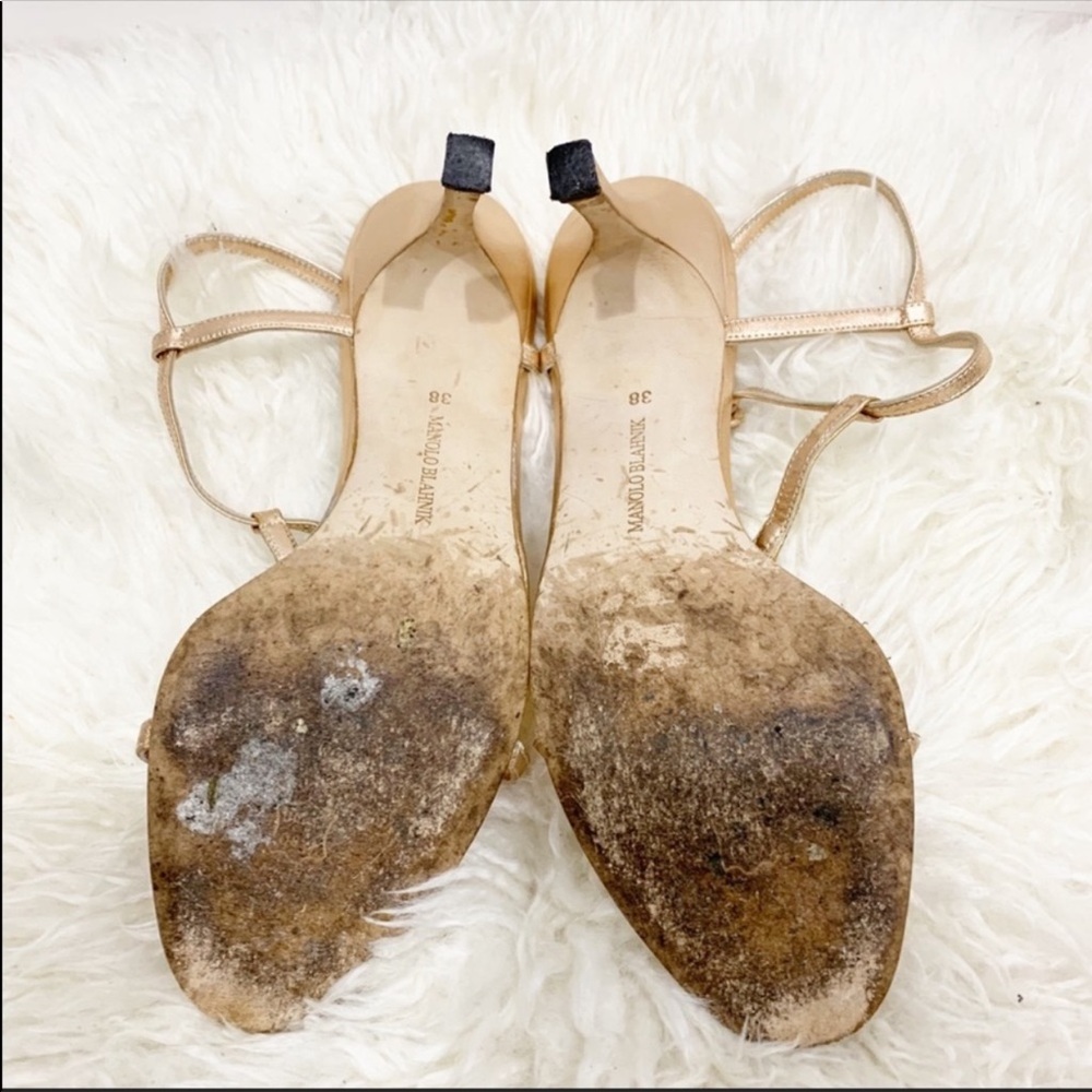 Manolo Blahnik Yeta rose gold crystal ring Sz 8 - Picture 4 of 8